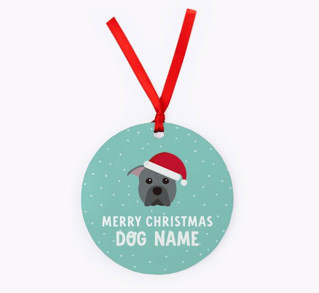 Merry Christmas: Personalised {breedFullName} Christmas Decoration